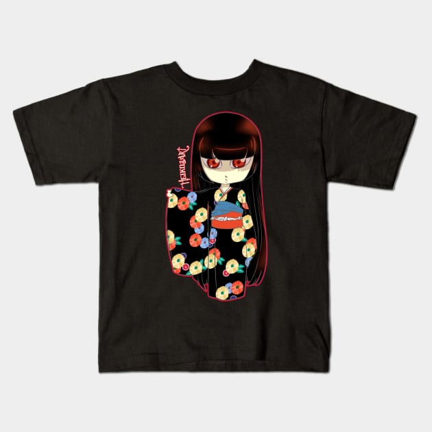 Jigoku Shoujo Enma Ai Kids T-Shirt by MeikosArt